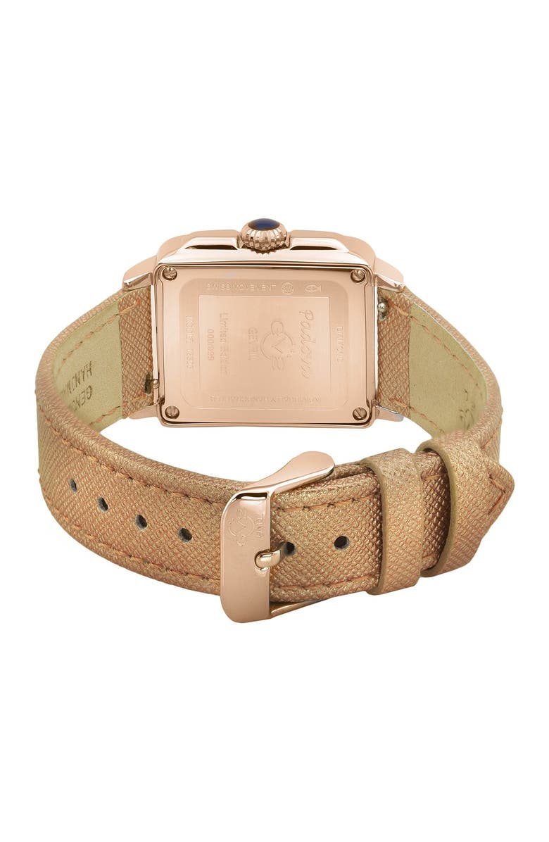 GV2 Marsala Diamond Leather Strap Chronograph Watch, 28.5mm, Alternate, color, Brown