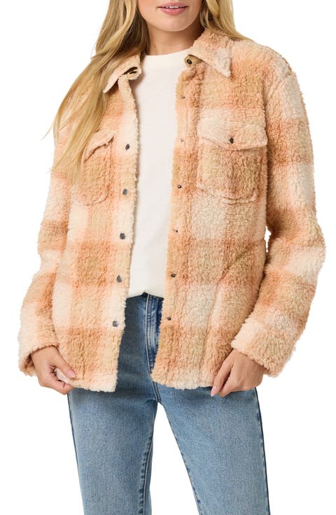 Zuma High Pile Plaid Shirt Jacket