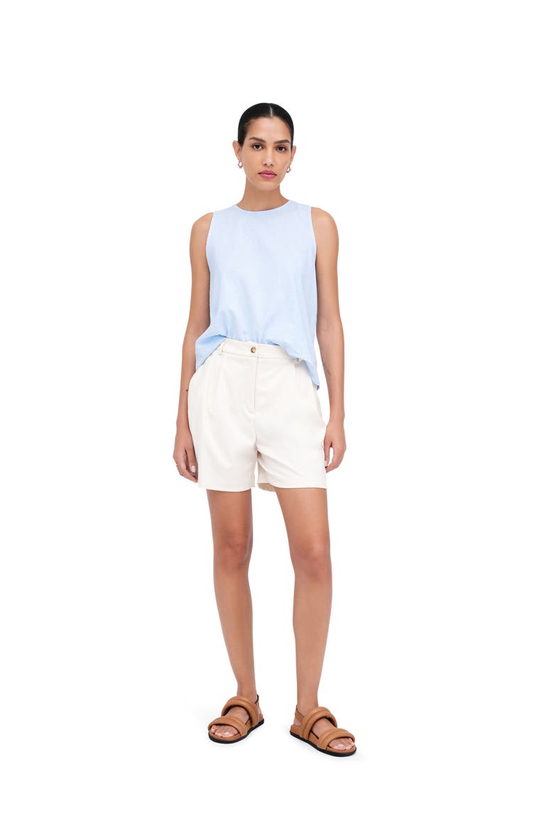 Mckinley Sleeveless Linen & Cotton Top, Alternate, color, LIGHT BLUE