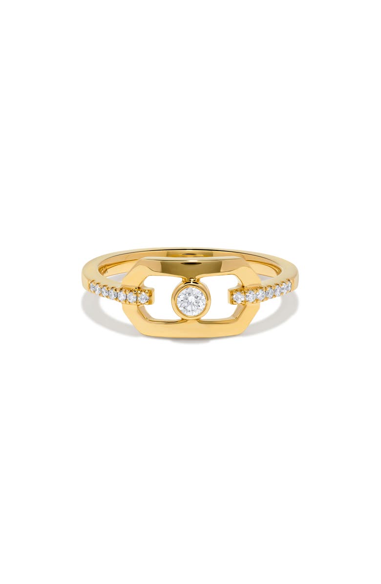 H.J. Namdar Diamond Paper Clip Ring, Main, color, Yellow Gold