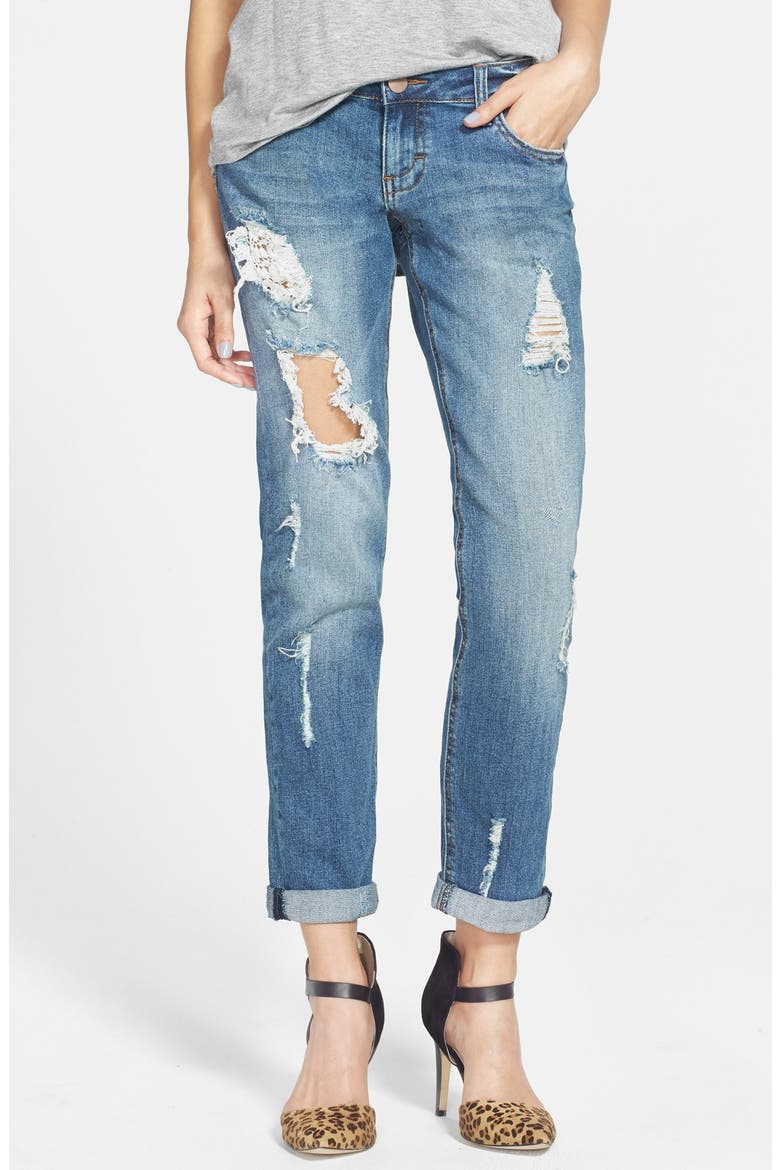 Destroyed Jeans, Main, color, MEDIUM WASH