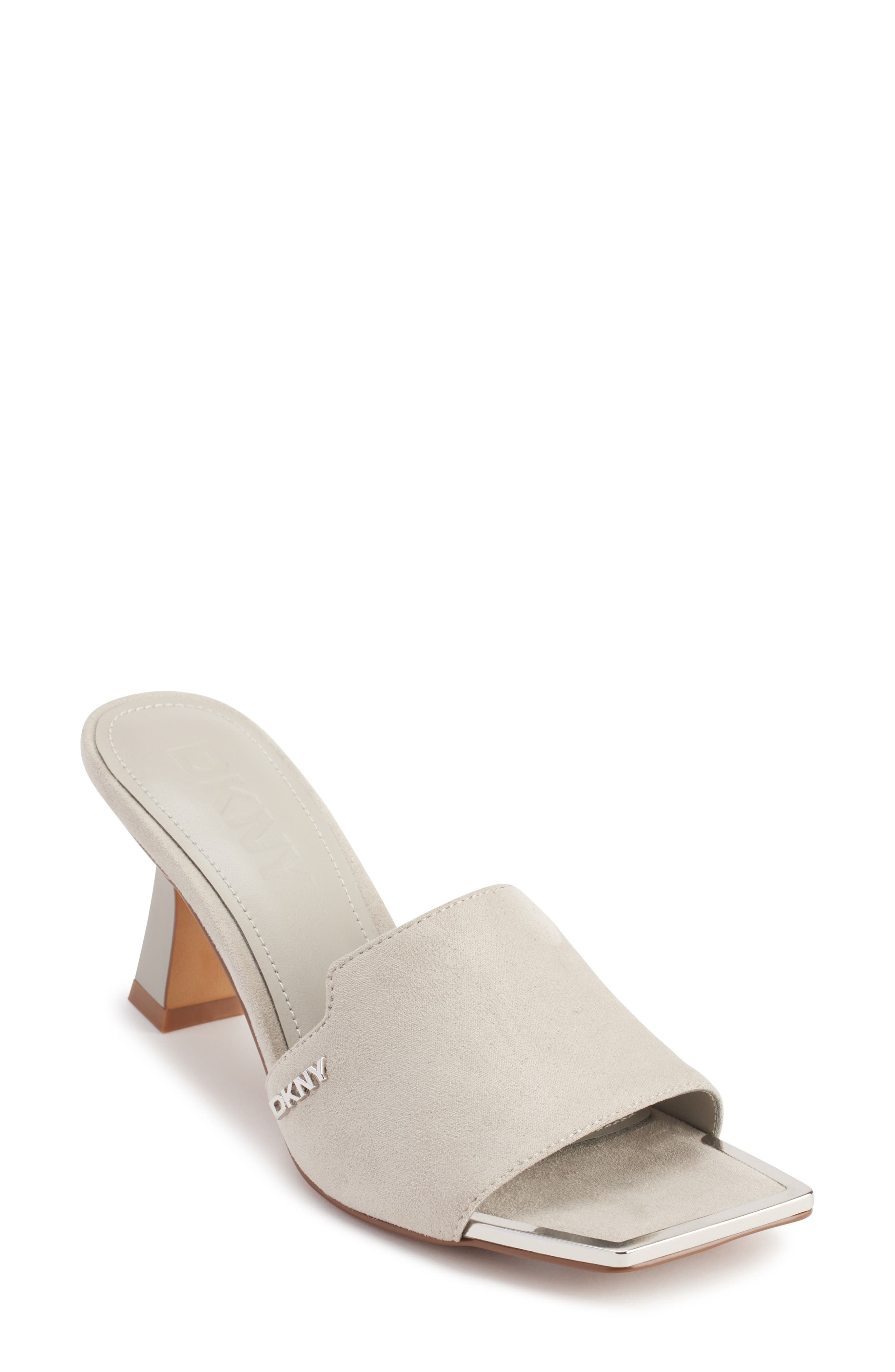 DKNY Square Toe Slide Sandal, Main, color, 