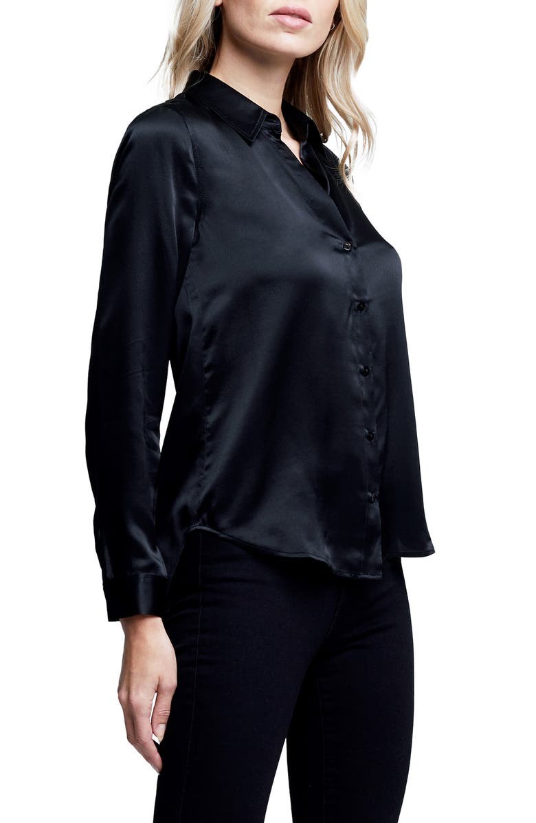 L'AGENCE Tyler Silk Blouse, Alternate, color,