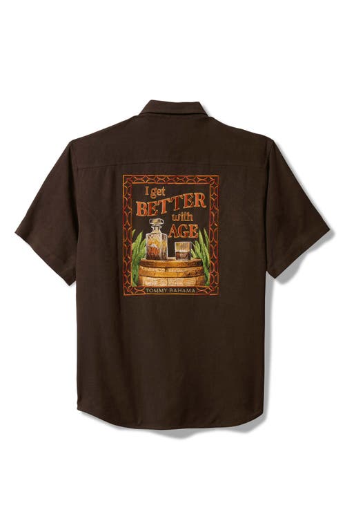Tommy Bahama Better With Age Short Sleeve Silk Graphic Button-up Shirt