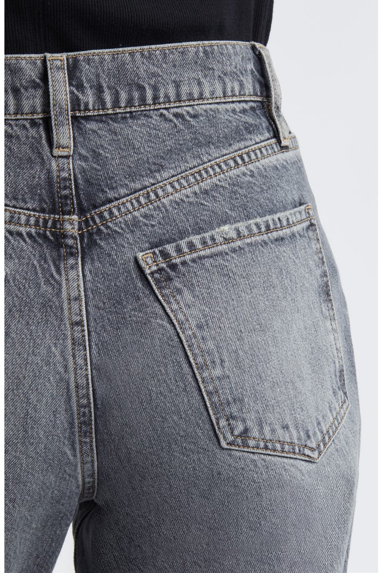 Le Jane Raw Hem High Waist Ankle Wide Leg Jeans, Alternate, color, ZURICH