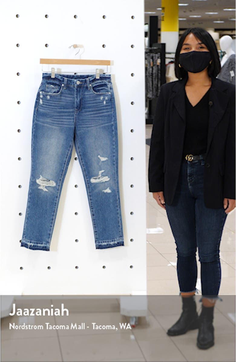 The Madison Ripped Straight Leg Crop Jeans, sales video thumbnail