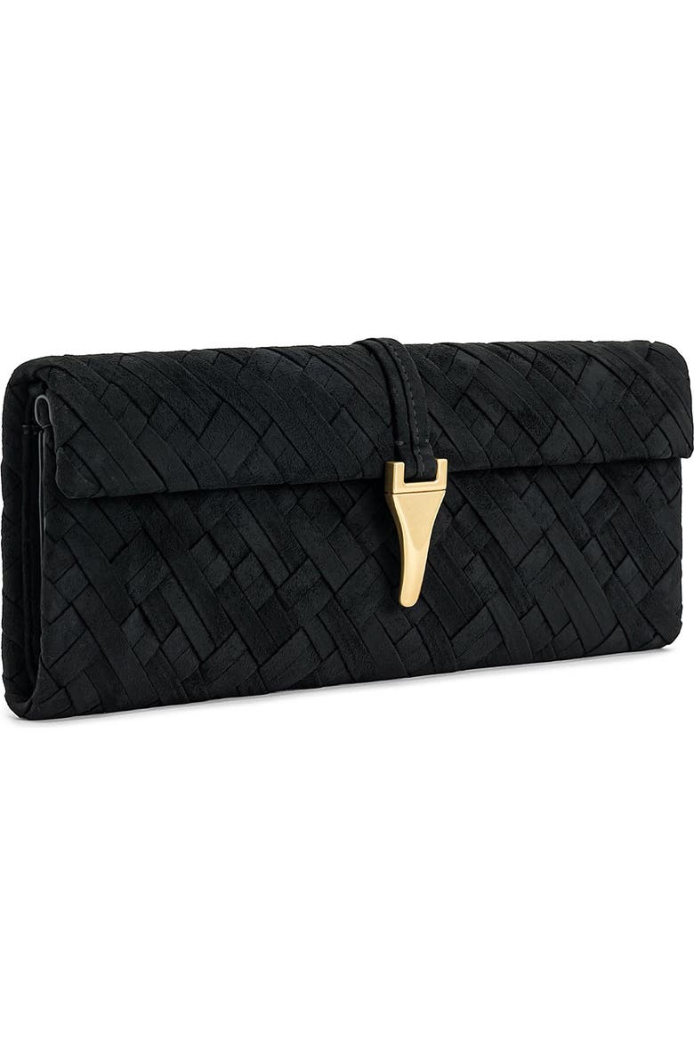 JW PEI Zaria Woven Clutch, Alternate, color, Black