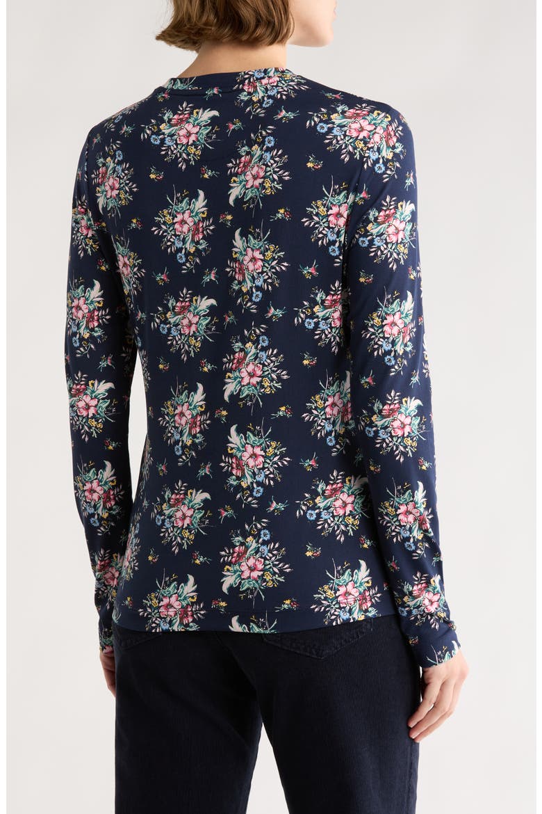 Floral Long Sleeve Jersey Top, Alternate, color, NAVY