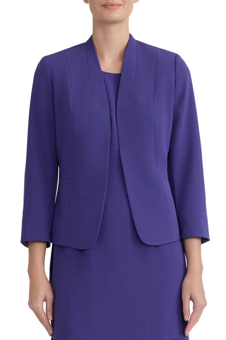 Seamed Open Front Jacket, Main, color, REGAL PLUM