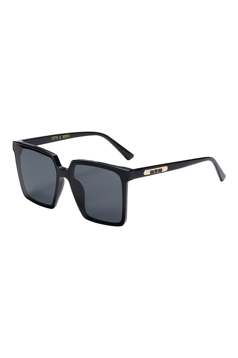 Pasadena 62mm Square Sunglasses, Main, color, BLACK/ BLACK