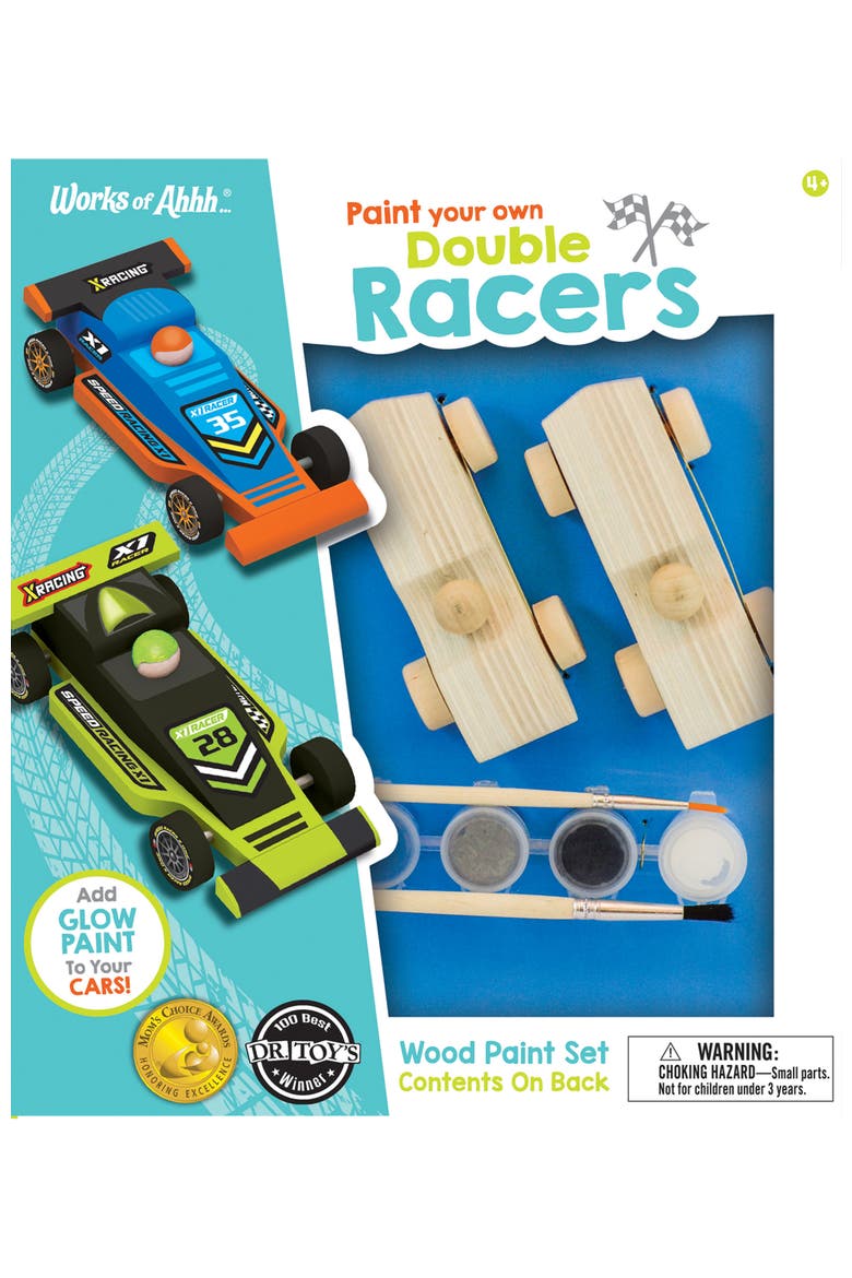 Double Racers Wood Craft & Paint Kit, Main, color, Multicolor