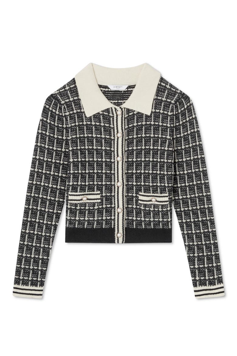 Aliyah Collar Cardigan, Alternate, color, BLACK MULTI