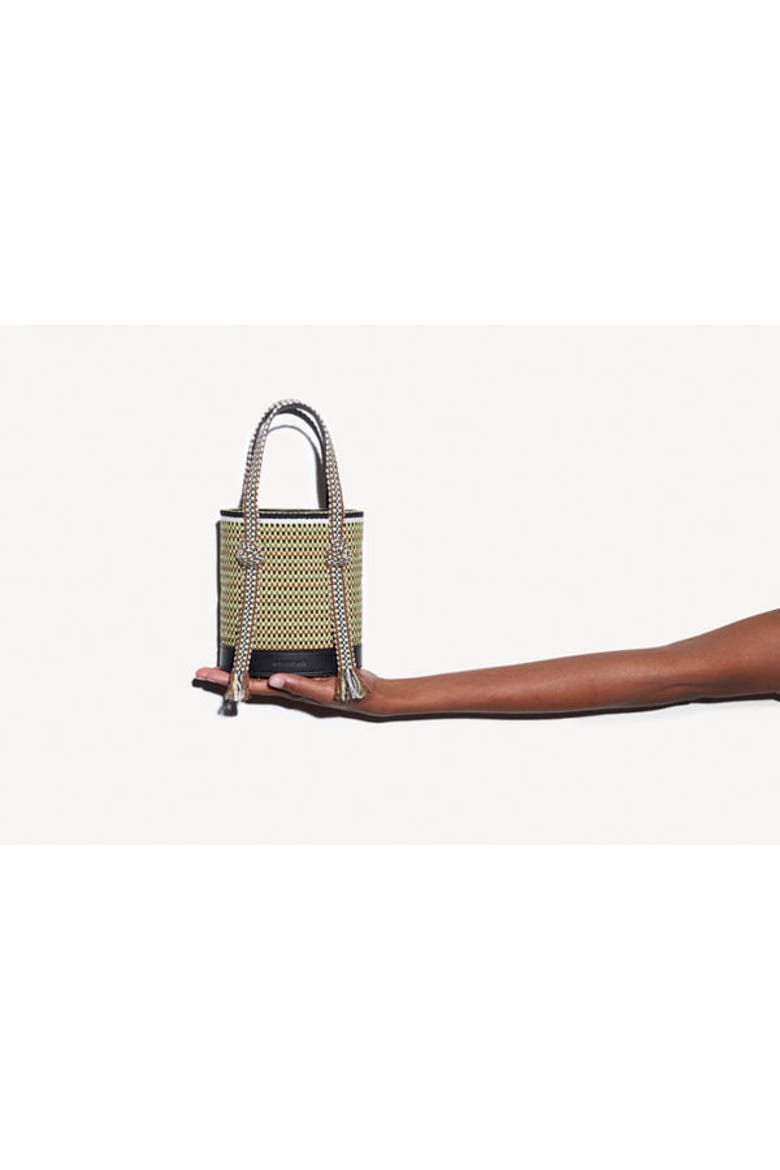 Mimi Mini Sphere Bucket Bag, Alternate, color, Kaki Lemon