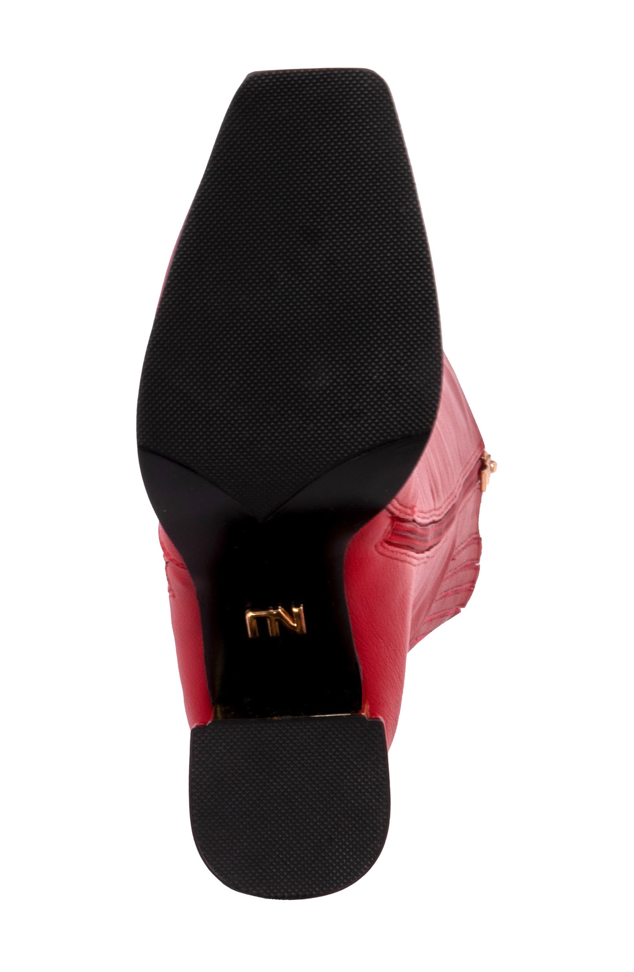 NINETY UNION Link Nipped Toe Knee High Boot, Alternate, color, Red