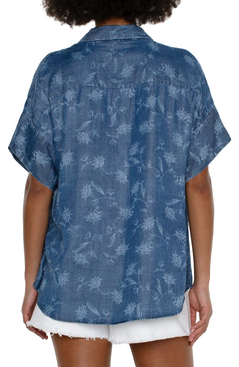 Liverpool Los Angeles Floral Print Camp Shirt, Alternate, color, 