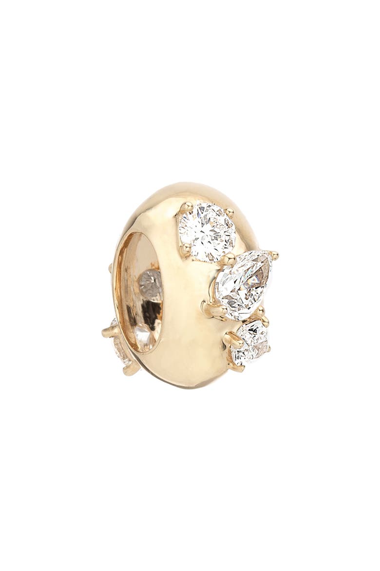 Lab-Grown Diamond Cluster Charm, Main, color, YELLOW GOLD