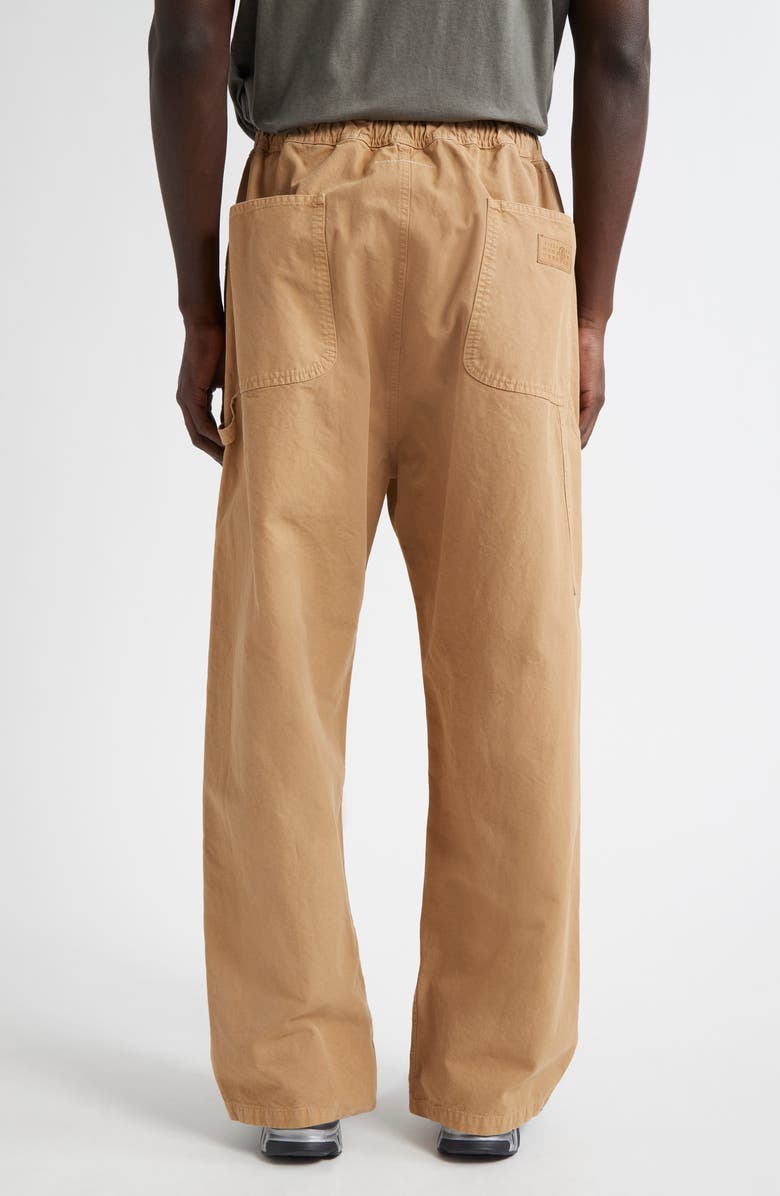 MM6 Maison Margiela Elastic Waist Carpenter Pants, Alternate, color, Ocre