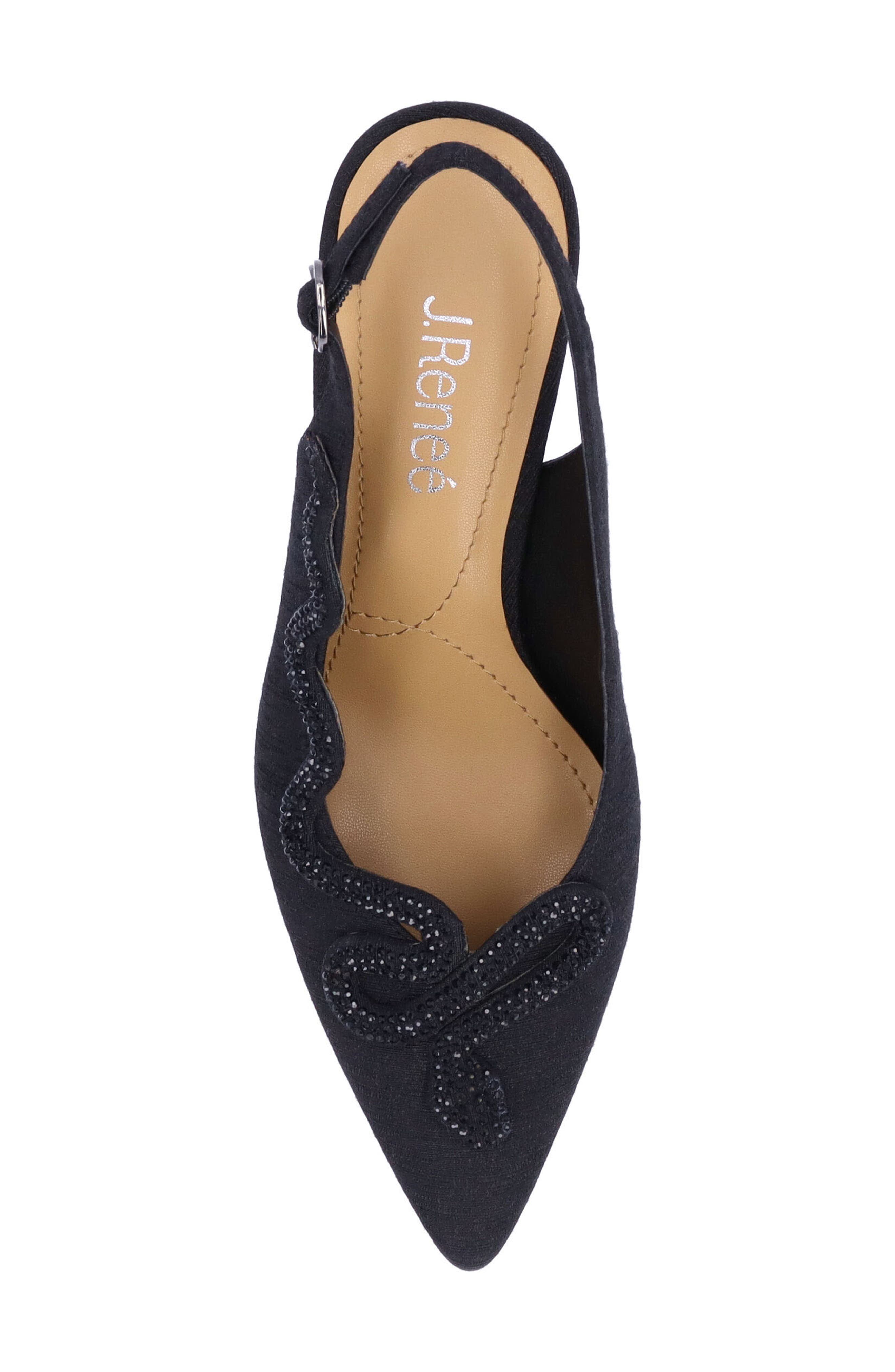 J. Reneé Fedosia Slingback Pointed Toe Pump, Alternate, color, Black