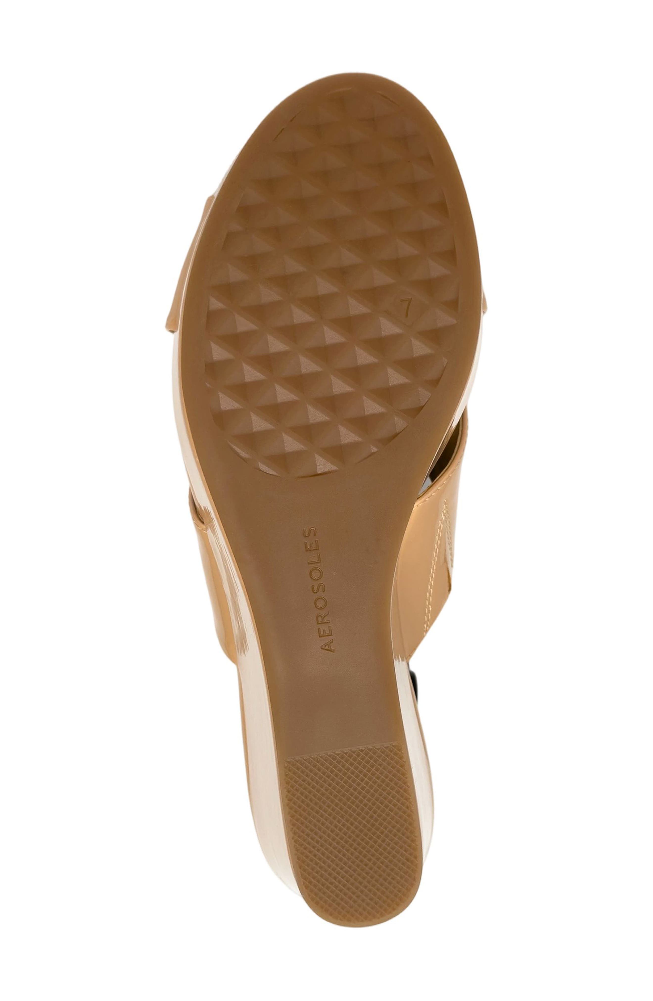 Aerosoles Cruis Platform Wedge Sandal, Alternate, color, Beige Bisque