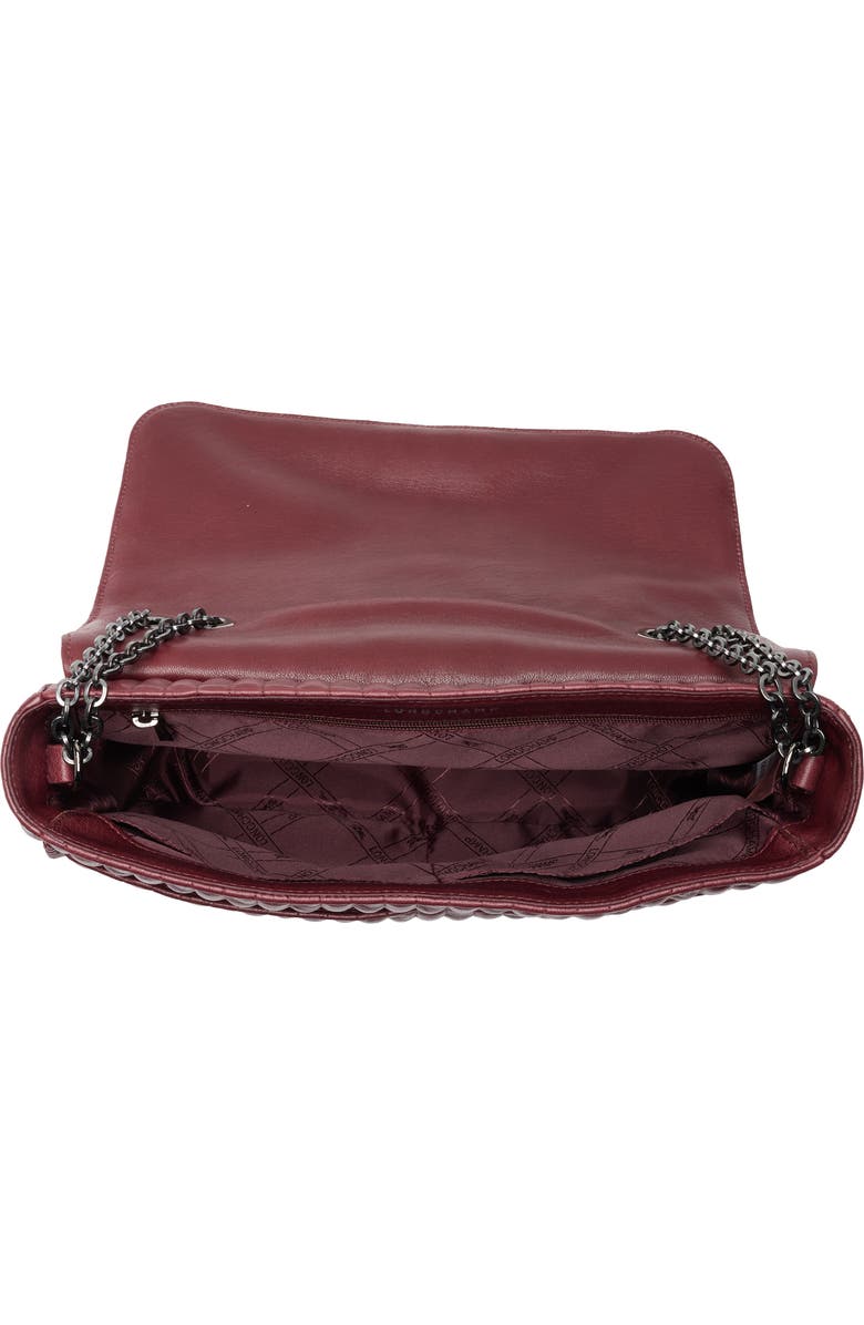 Longchamp Large Amazone Leather Quilted Convertible Crossbody Bag, Alternate, color, Brandy