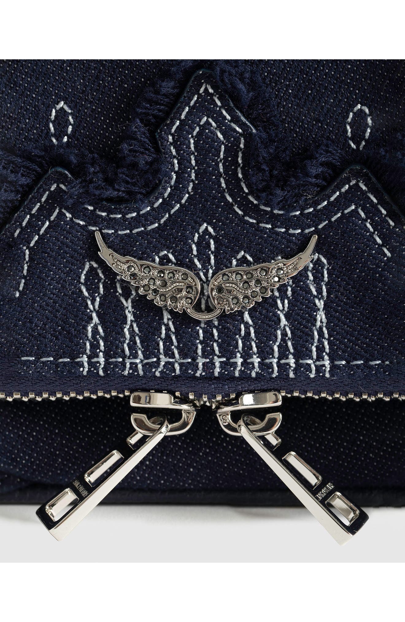 Rock Nano Denim Crossbody Bag, Alternate, color, SILENT
