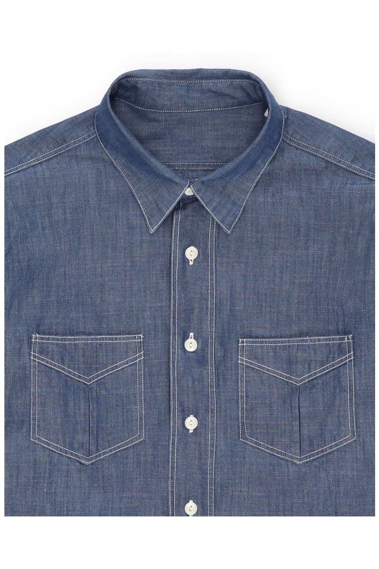 Osumi Chambray Shirt, Alternate, color, Indigo Rinse