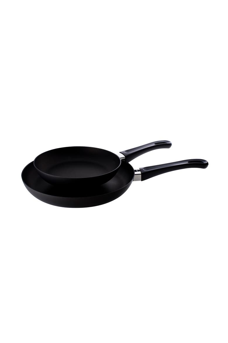 Classic 2 Piece Fry Pan Set, 10.25" & 12.5", Nonstick, Main, color, Black