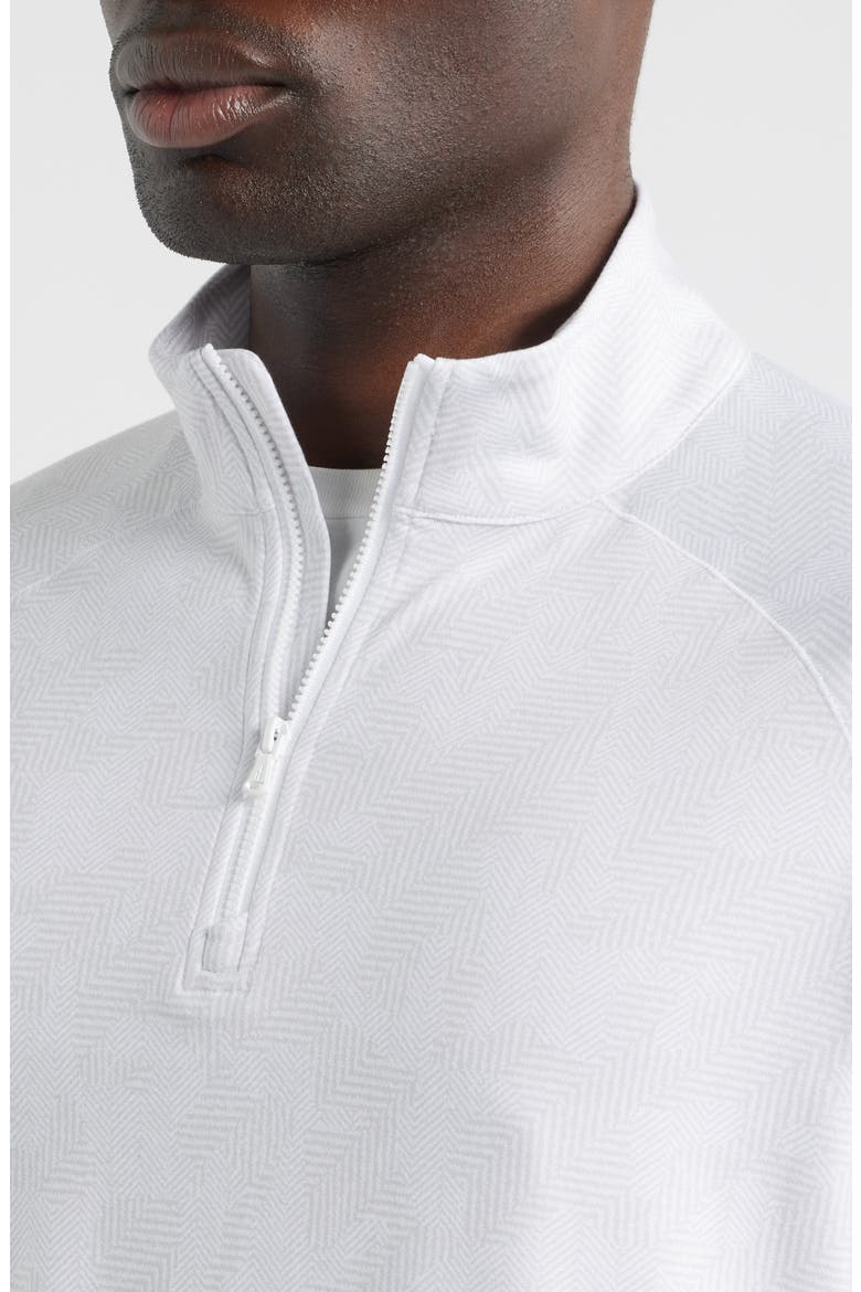 Viktor Waffle Camo Print Quarter Zip Pullover, Alternate, color, WHITE