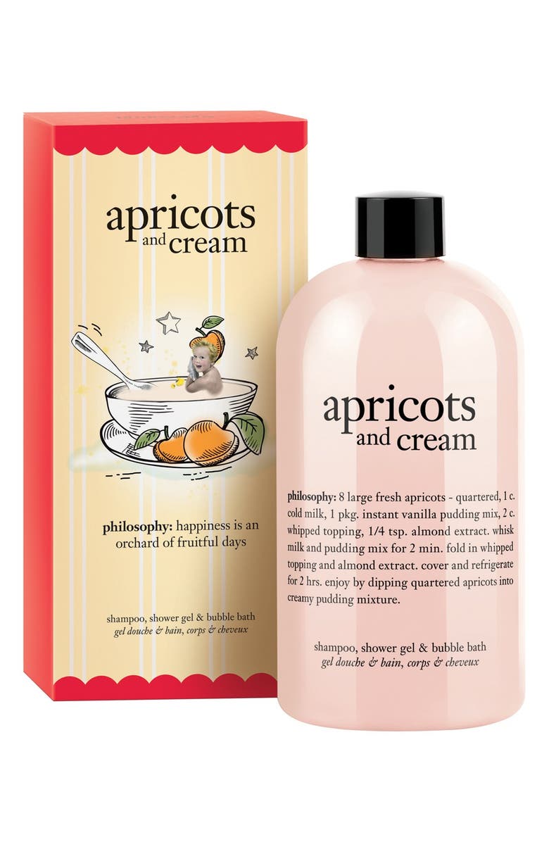 philosophy 'apricots & cream' shampoo, shower gel & bubble bath, Main, color, 
