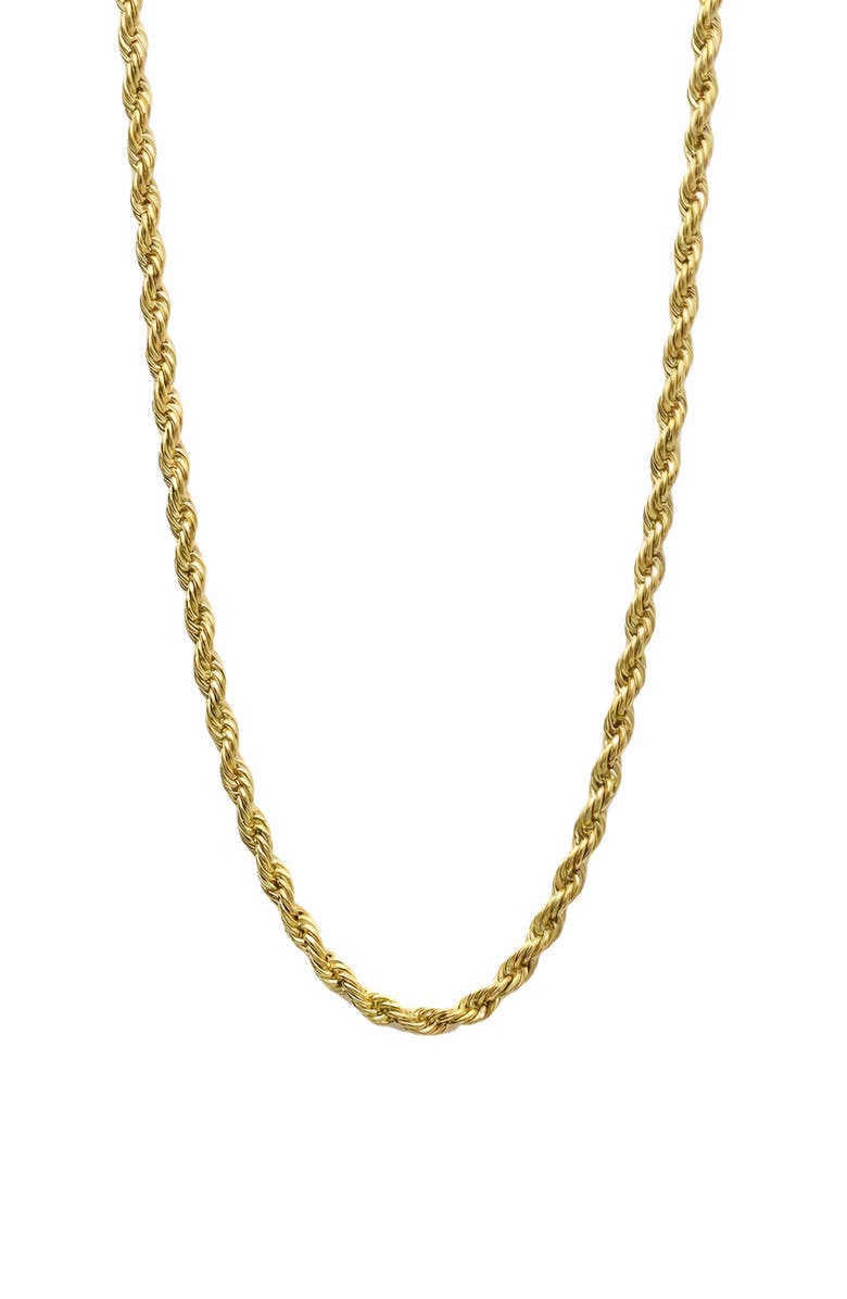 The M Jewelers The Rope Chain Necklace, Main, color, Gold