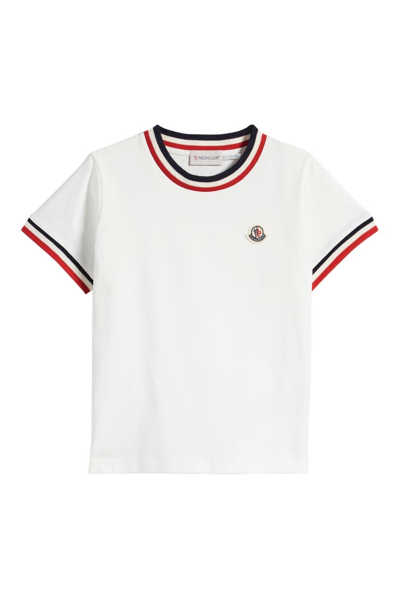 Kids' Tricolor Logo T-Shirt, Main, color, WHITE