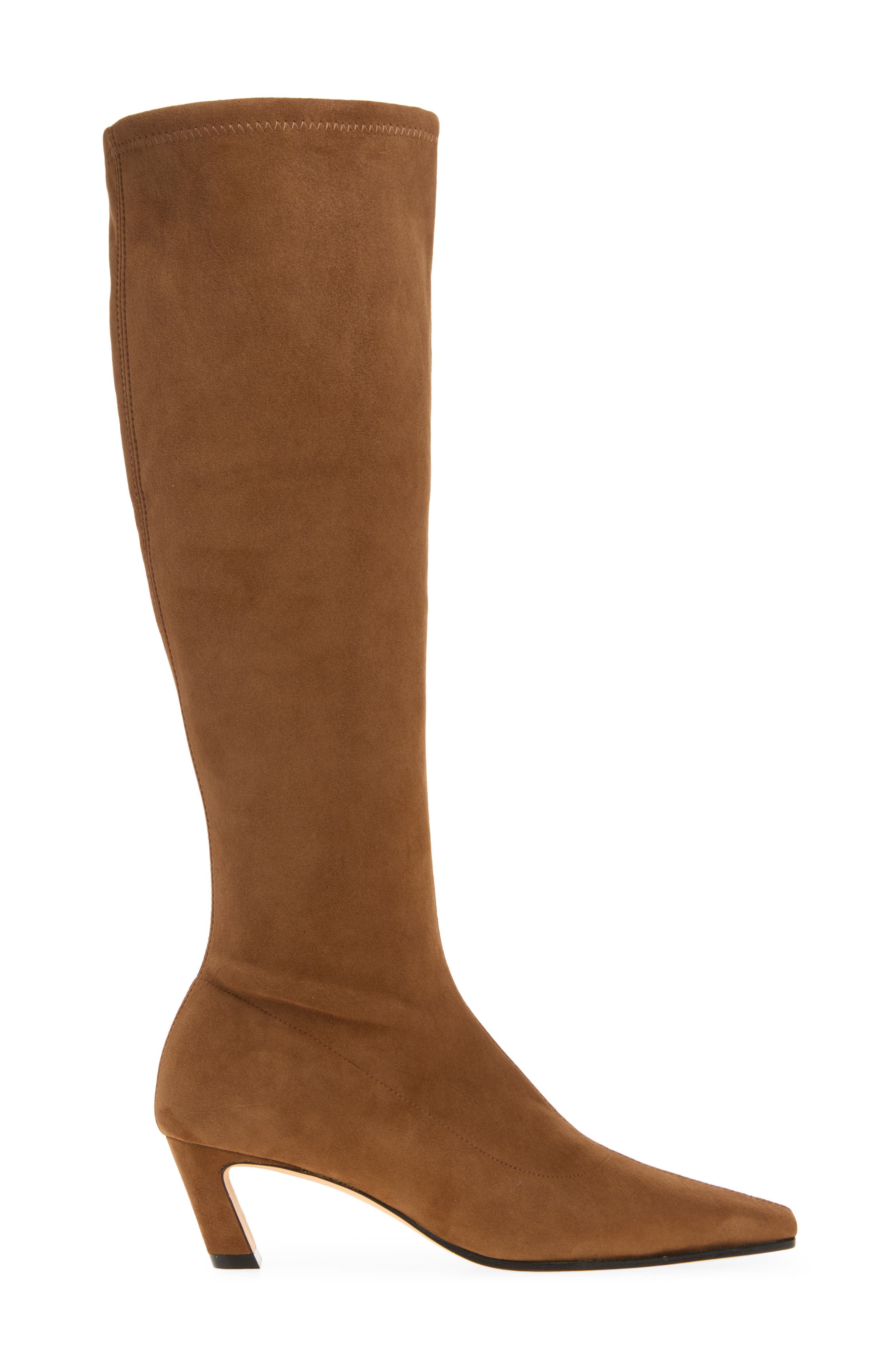 Stassi Stretch Knee High Boot, Alternate, color, TSTD ALMOND STR SDE