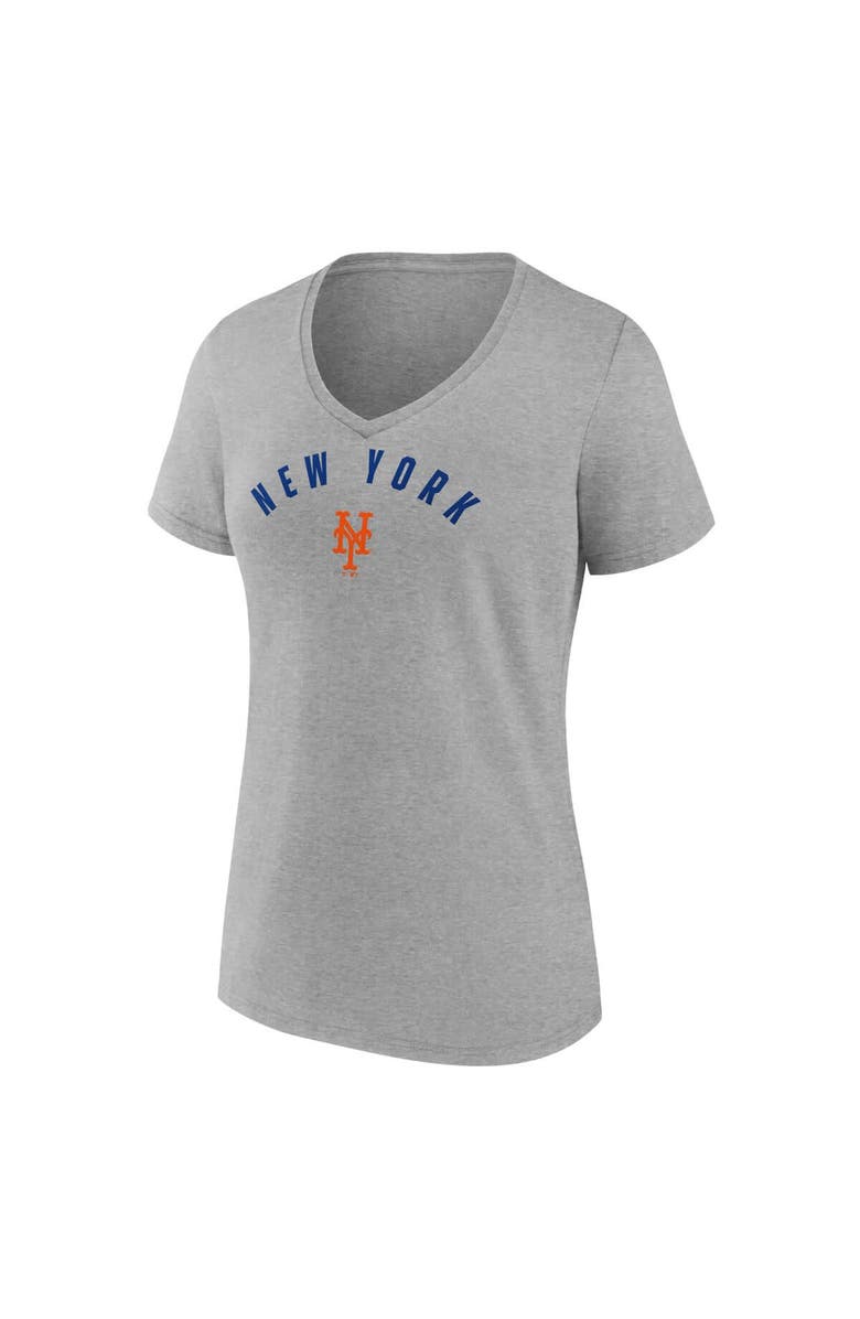 FANATICS Women's Fanatics  Gray New York Mets V-Neck T-Shirt, Alternate, color, 