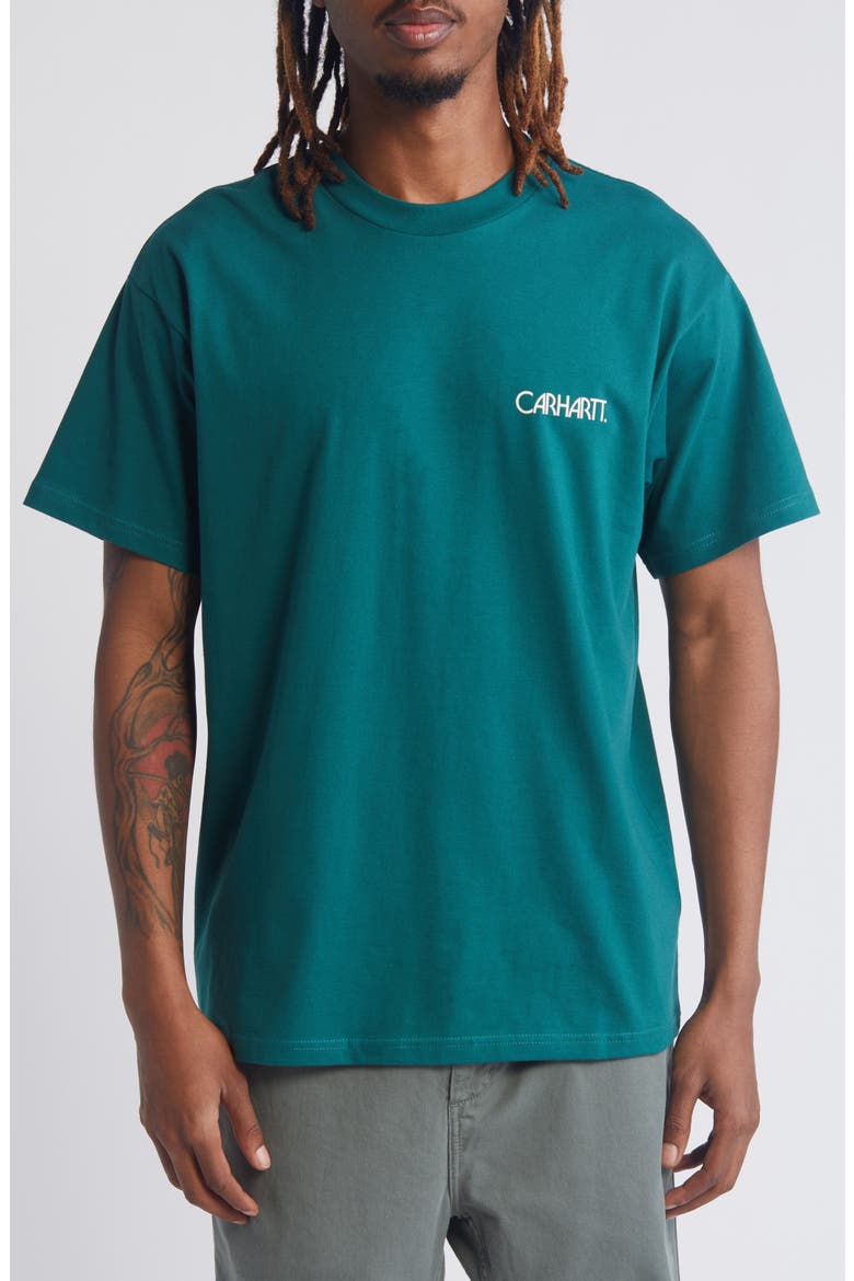 Soil Logo Graphic T-Shirt, Main, color, TEAL