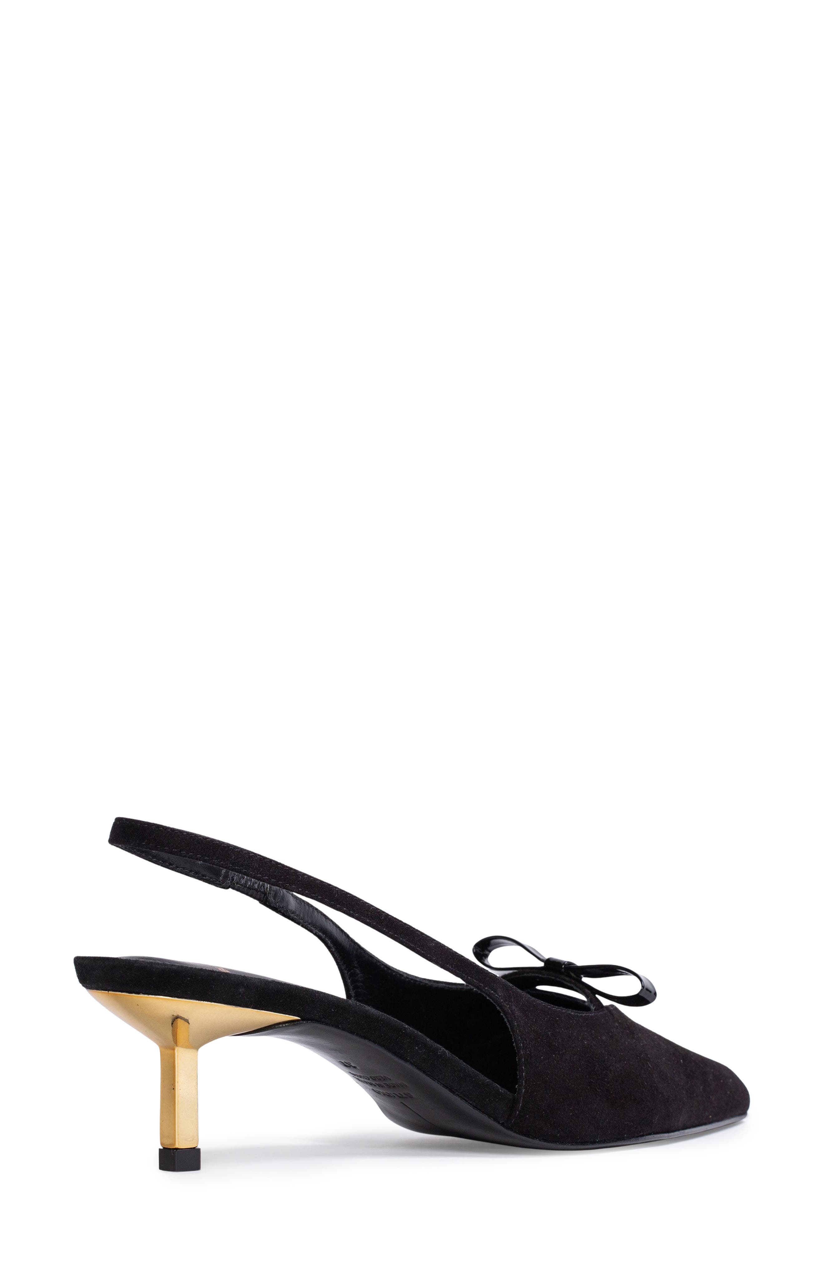 BLACK SUEDE STUDIO Adore Slingback Kitten Heel Pump, Alternate, color, 