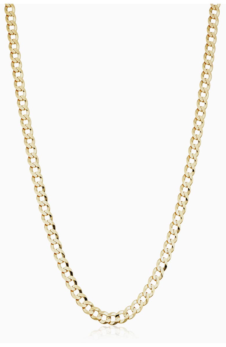Oradina Men's Carmine Curb Bold Chain in 10K Gold, Main, color, 