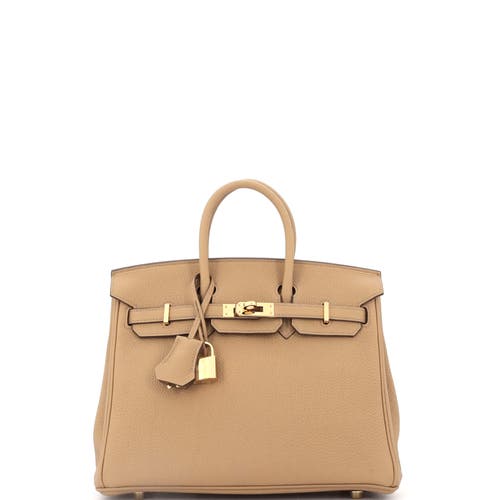 Pre-owned Hermes Hermes Birkin Handbag Brown Togo With Gold Hardware 25 In Brown