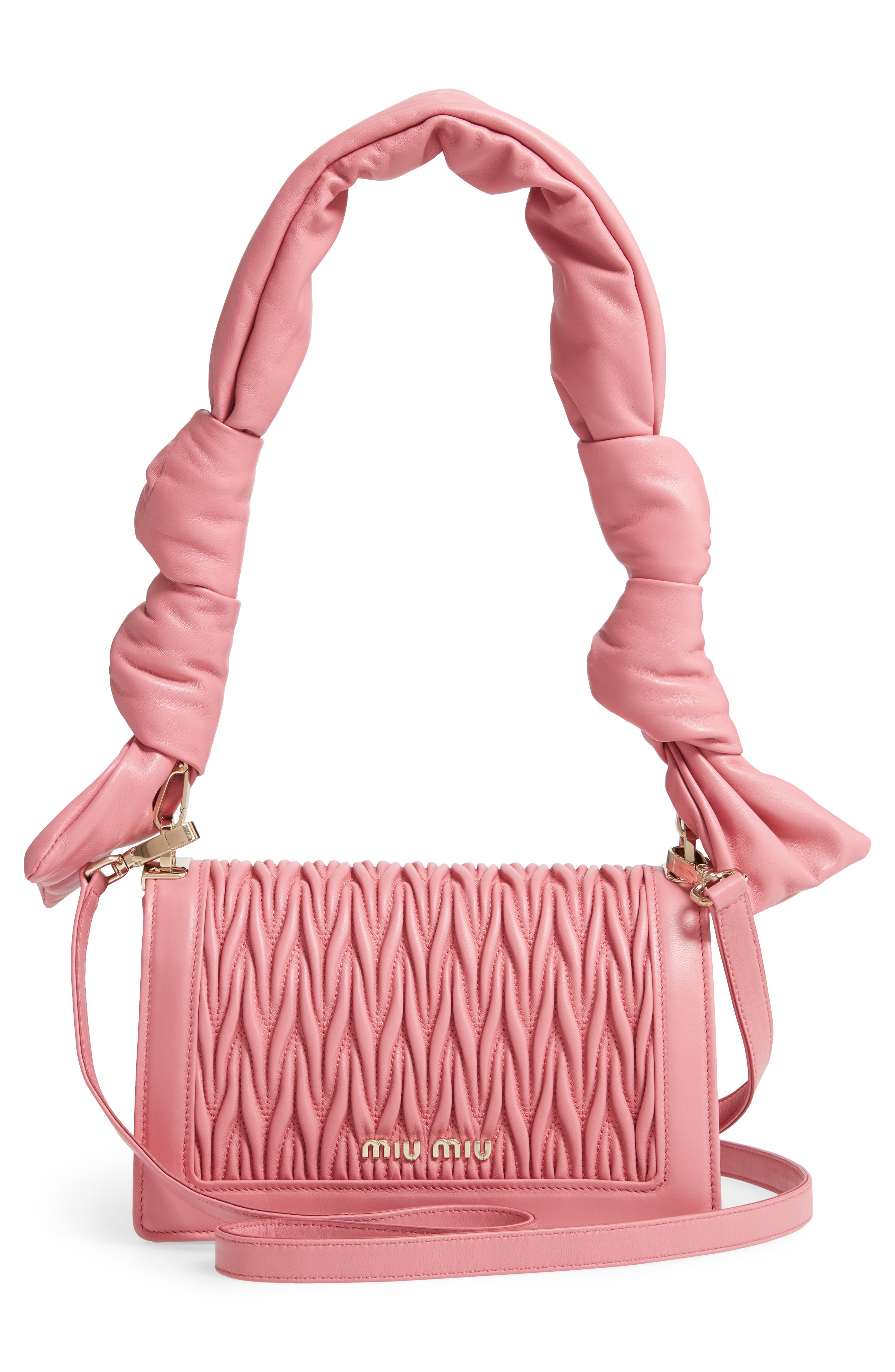 Miu Miu Confidential Matelassé Quilted Lambskin Crossbody Bag, Alternate, color, 
