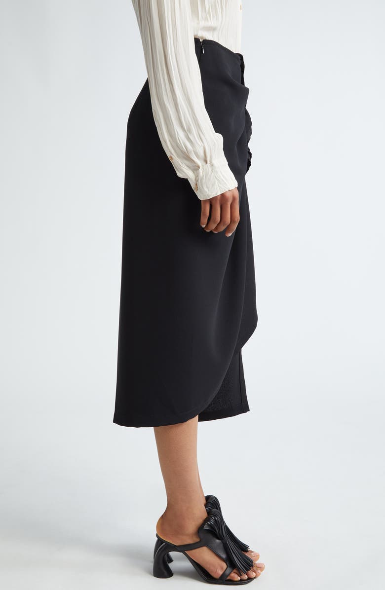 Dries Van Noten Draped Satin Maxi Skirt, Alternate, color,