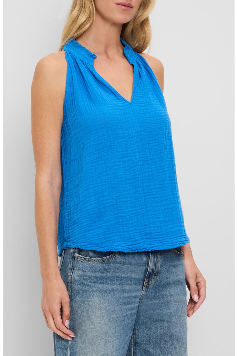 Viola Split Neck Tank, Alternate, color, PACIFIC