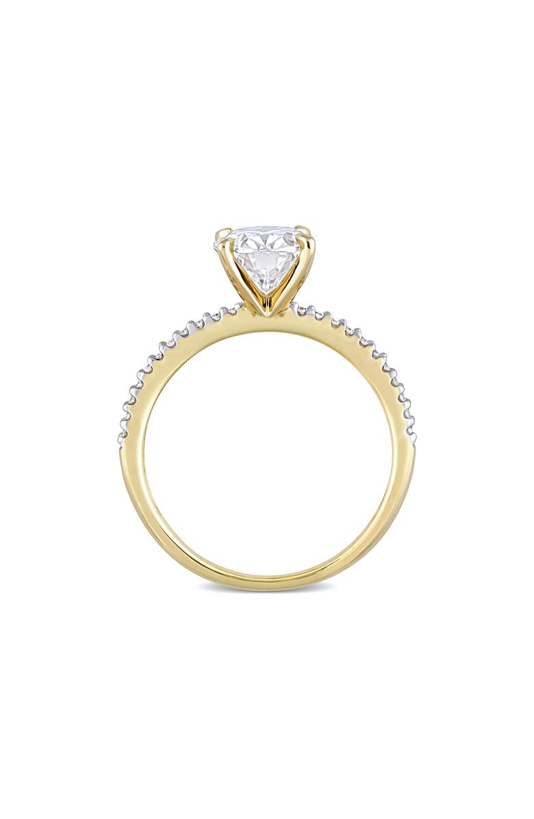 DELMAR 14K Yellow Gold Created Moissanite Engagement Ring, Alternate, color, Gold