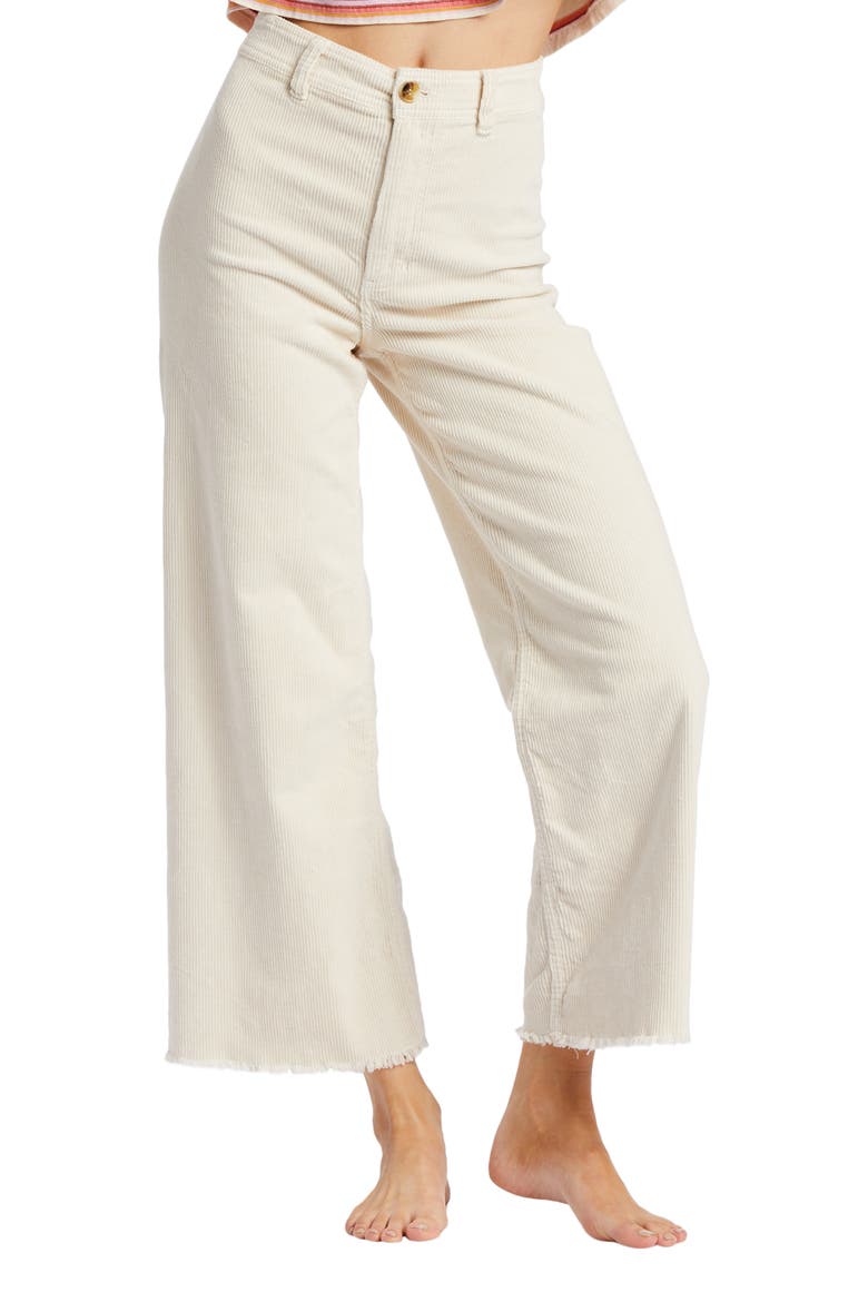 Free Fall High Waist Wide Leg Corduroy Pants, Main, color, ANTIQUE WHITE