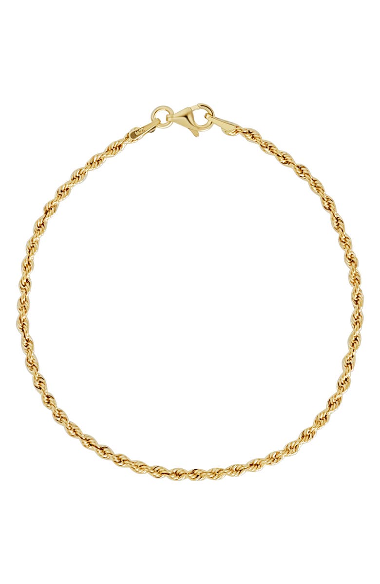 Bony Levy BLG 14K Gold Twist Chain Anklet, Main, color, 