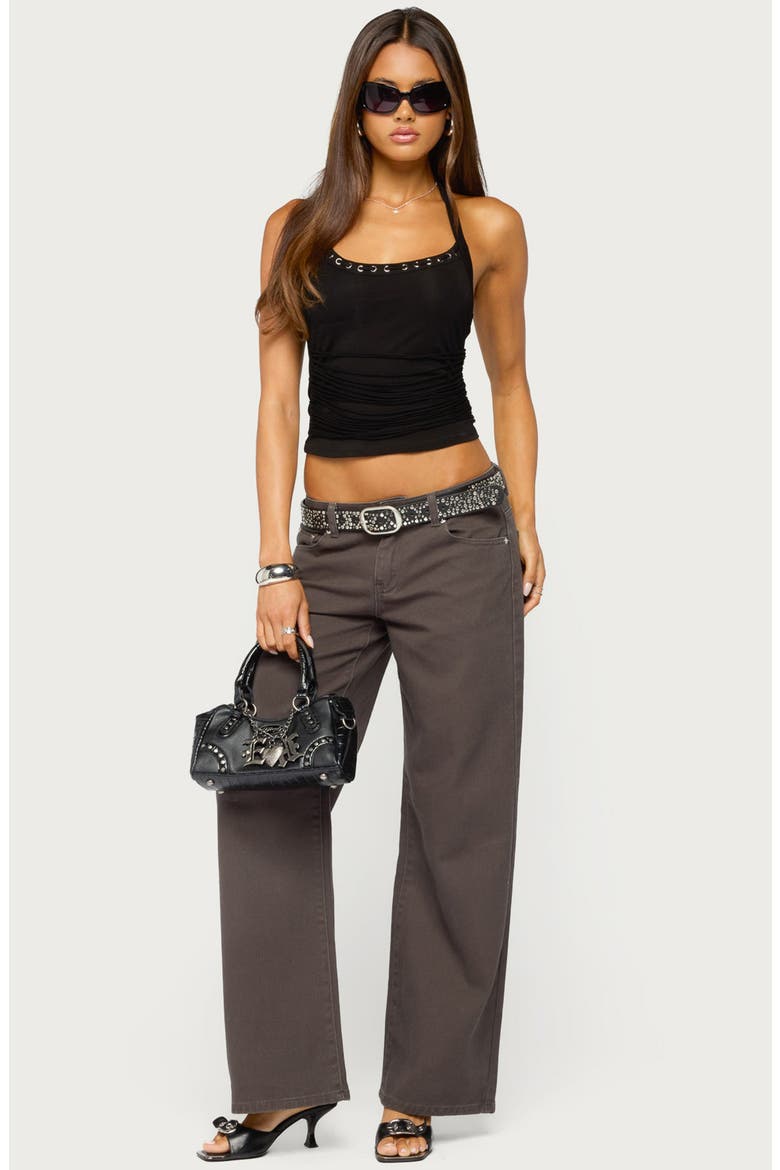 Piara Grommet Halter Top, Alternate, color, BLACK