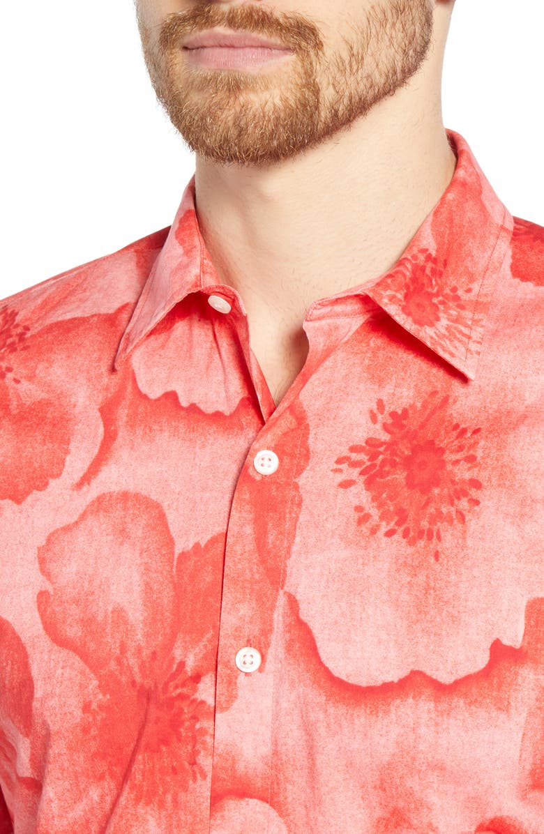 Bonobos Riviera Slim Fit Floral Print Cotton Sport Shirt, Alternate, color, 