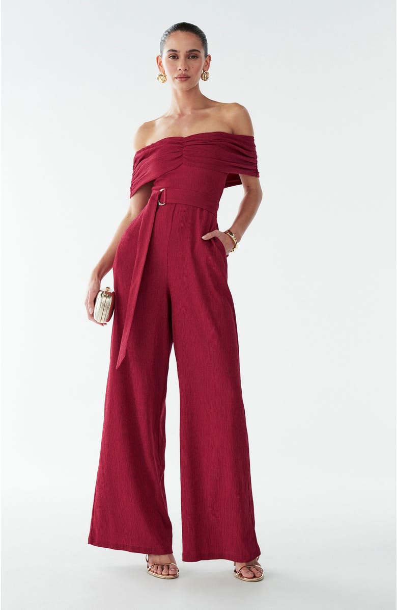 BWLDR Ava Jumpsuit, Main, color, Burgundy