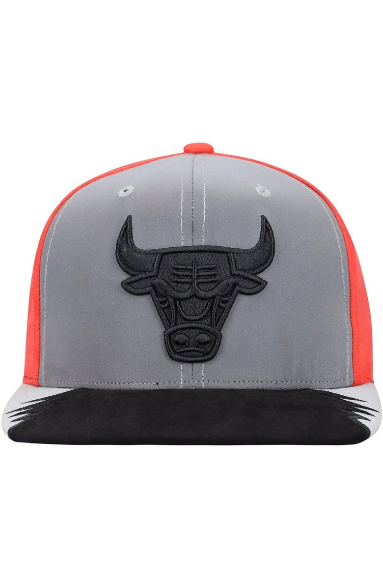 Mitchell & Ness Men's Mitchell & Ness Gray/Red Chicago Bulls Day 5 Snapback Hat, Alternate, color, Gray