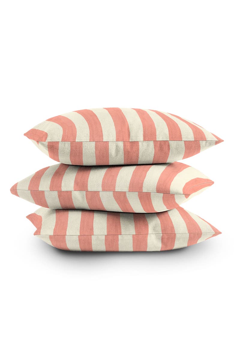 Deny Designs Stripe Square Throw Pillow, Alternate, color, Pink
