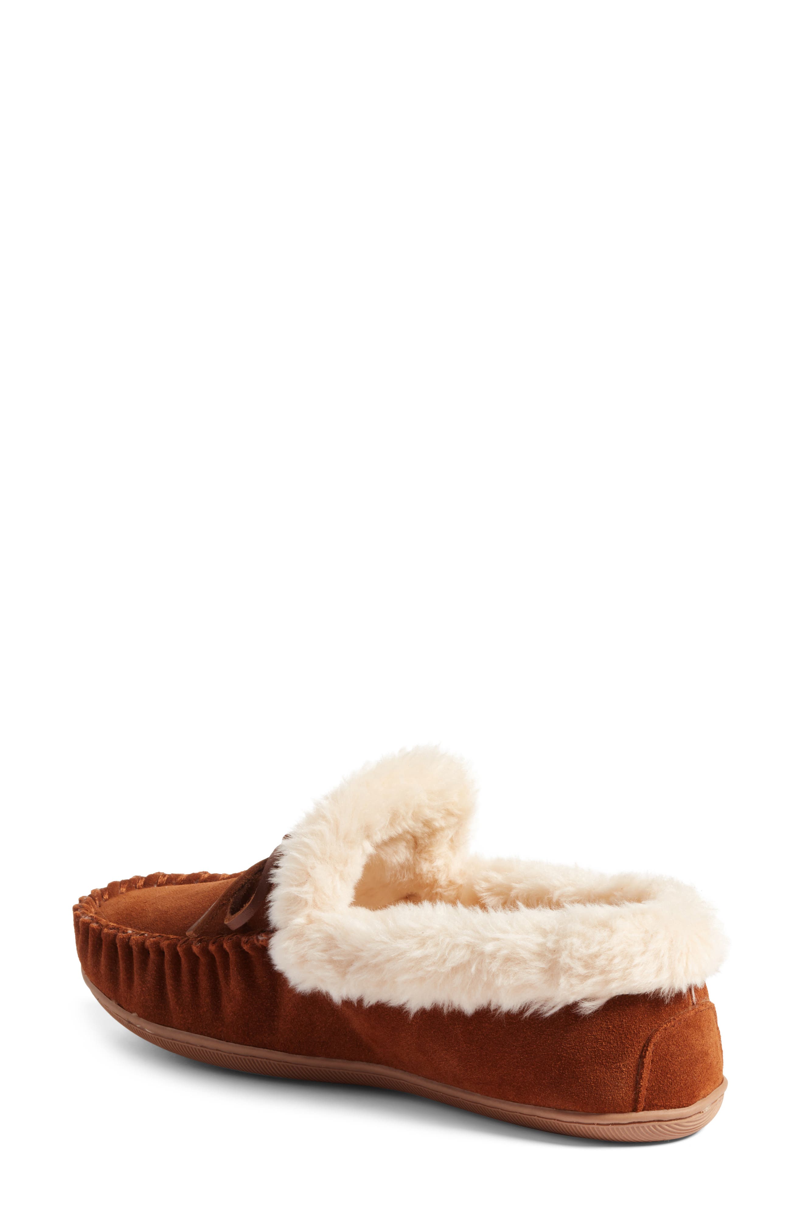J.Crew Lodge Faux Shearling Moc Slipper, Alternate, color, 