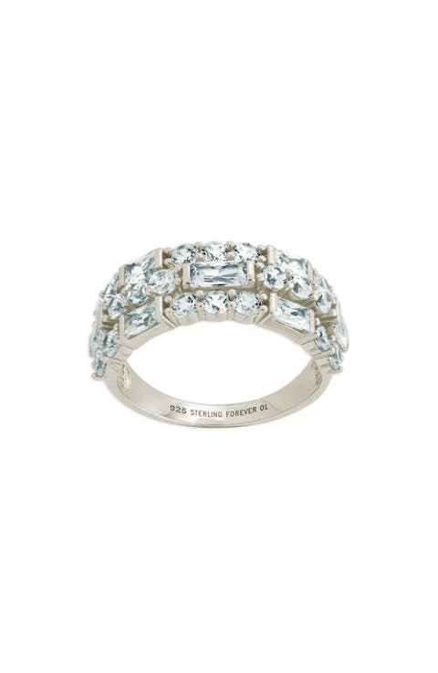 Kornelia Three Row Eternity Band Ring